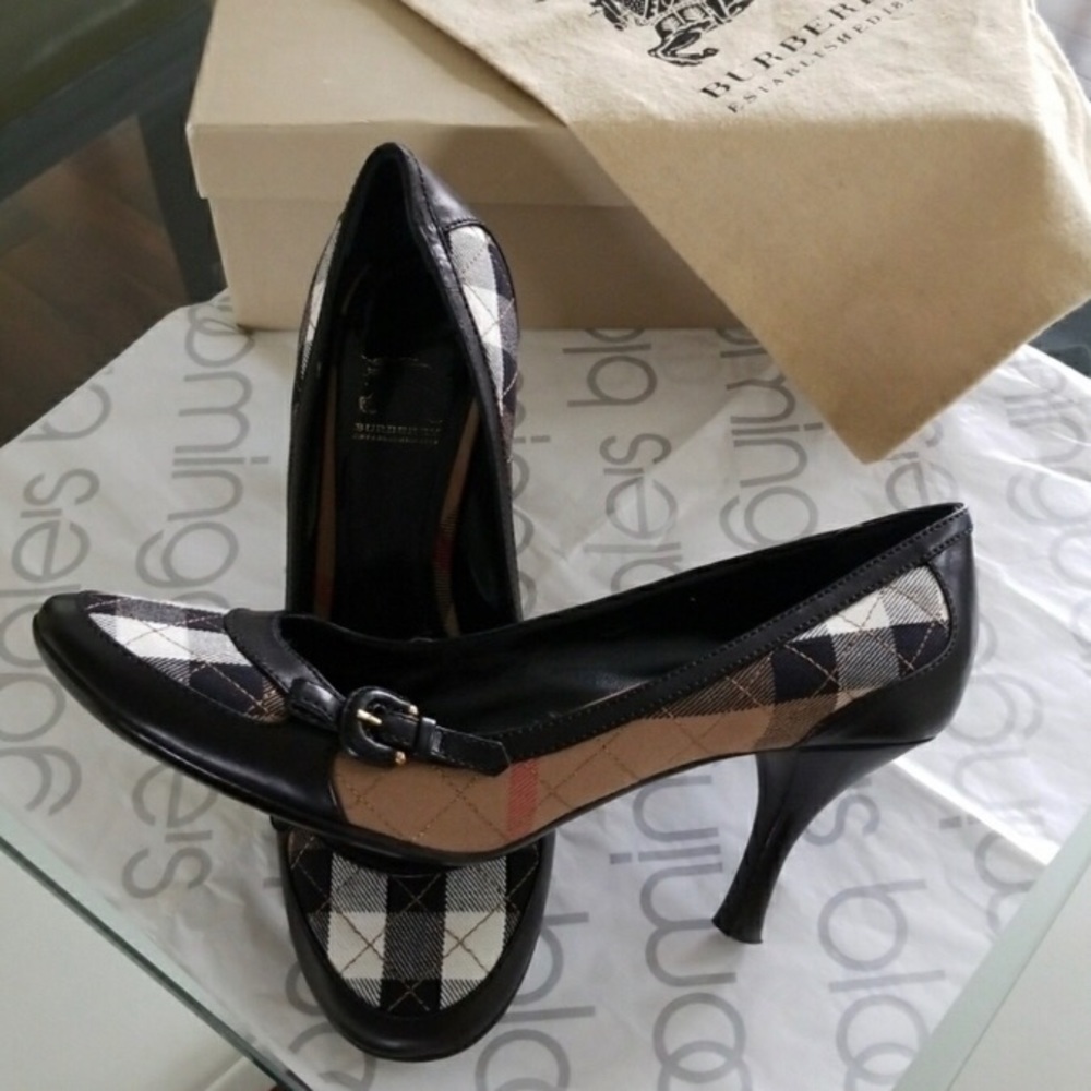 Burberry Check Plaid Pumps - Sz 40.5